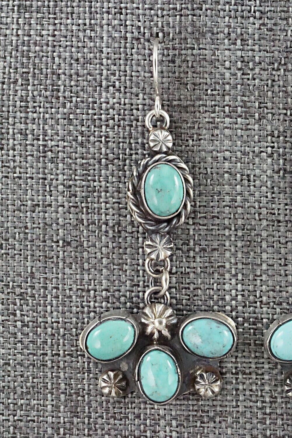 Turquoise & Sterling Silver Earrings - Wilson Dawes