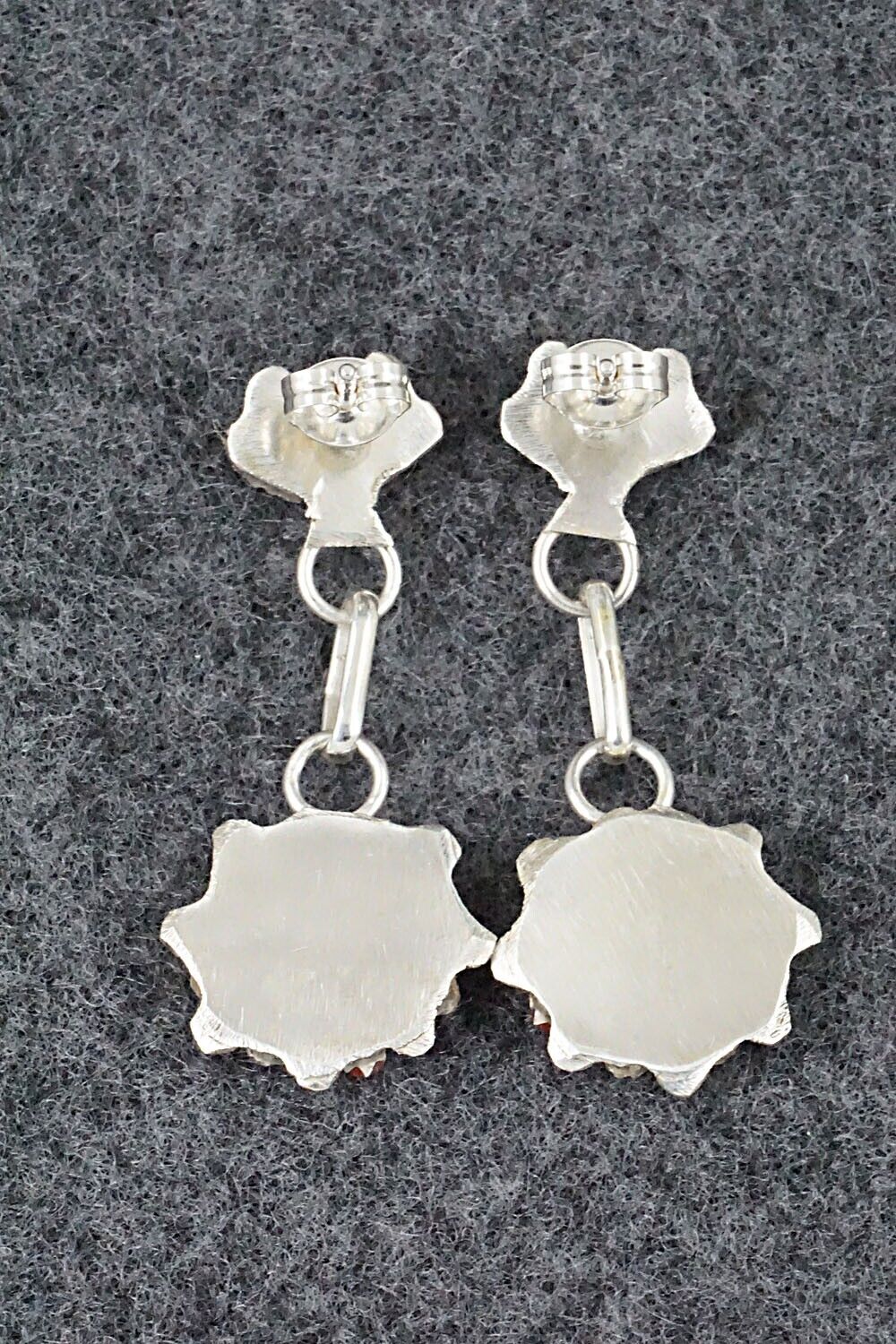 Coral & Sterling Silver Earrings - David Leekity
