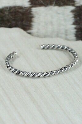 Navajo Sterling Silver Bracelet - Elaine Tahe