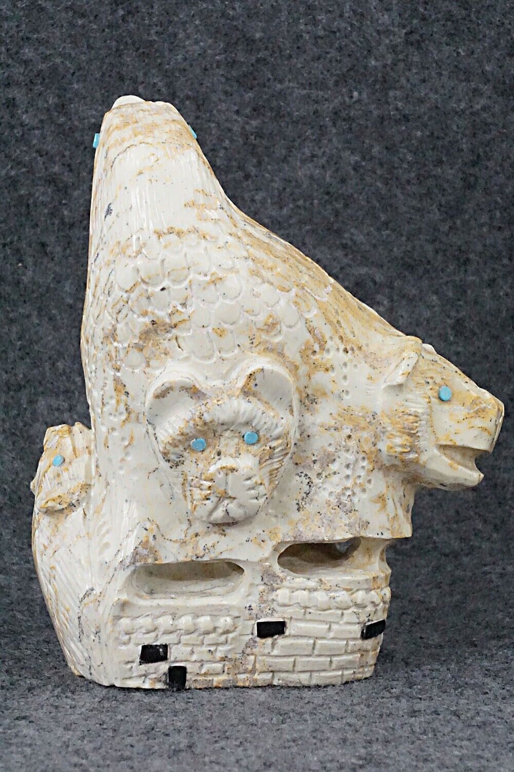 Six Direction Zuni Fetish Carving - Derrick Kaamasee
