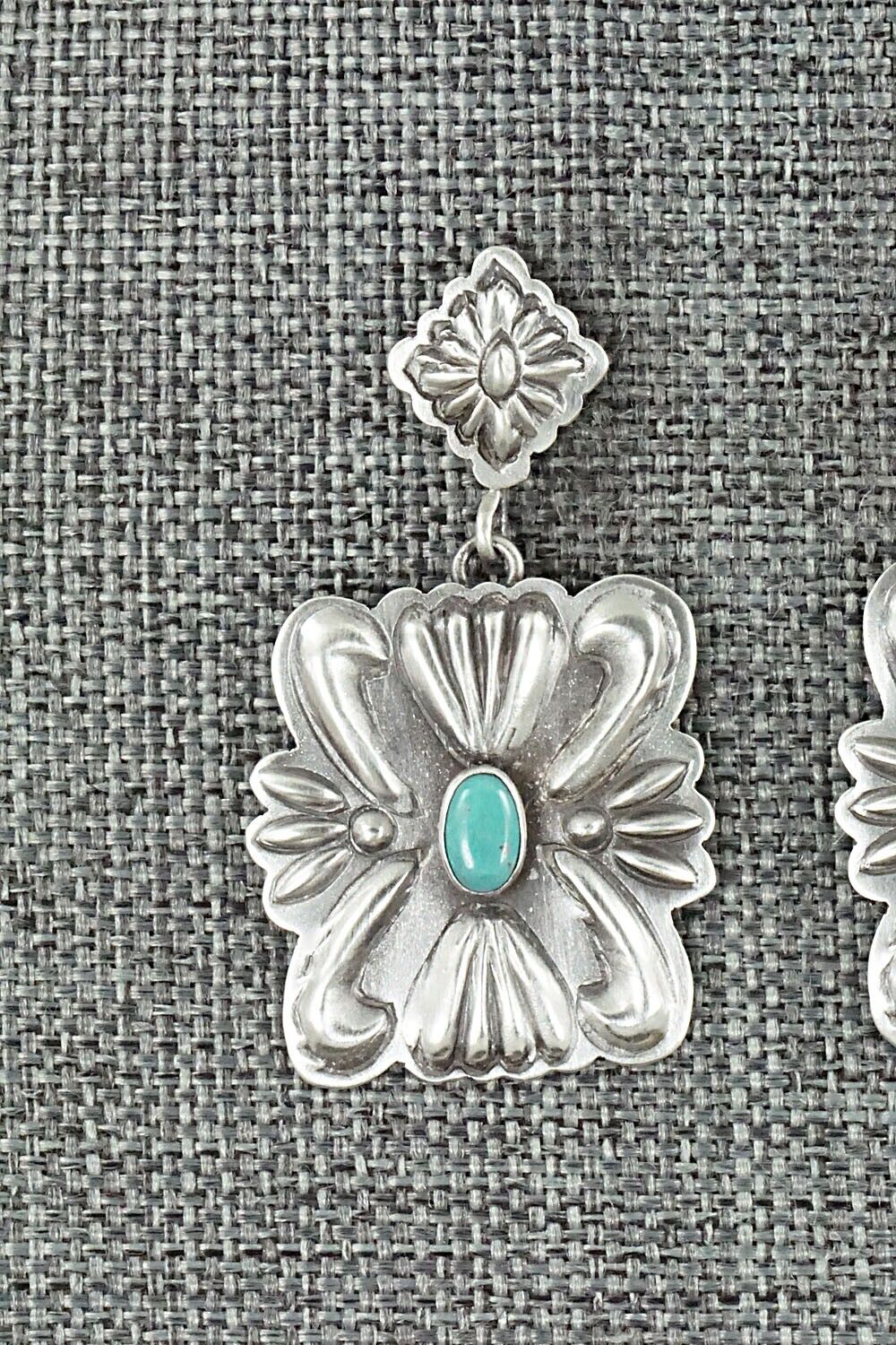 Turquoise & Sterling Silver Earrings - Terry Charlie