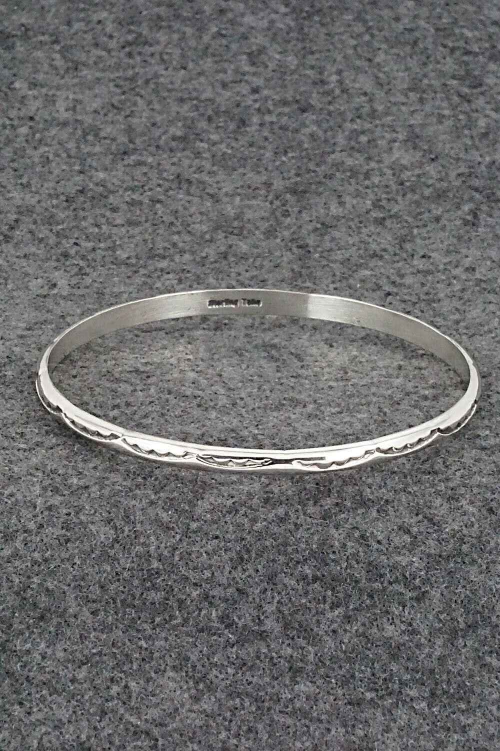 Sterling Silver Bangle Bracelet - Elaine Tahe