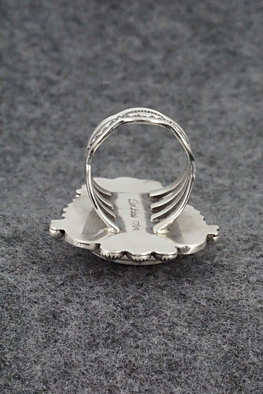 White Buffalo & Sterling Silver Ring - Tom Lewis - Size 8