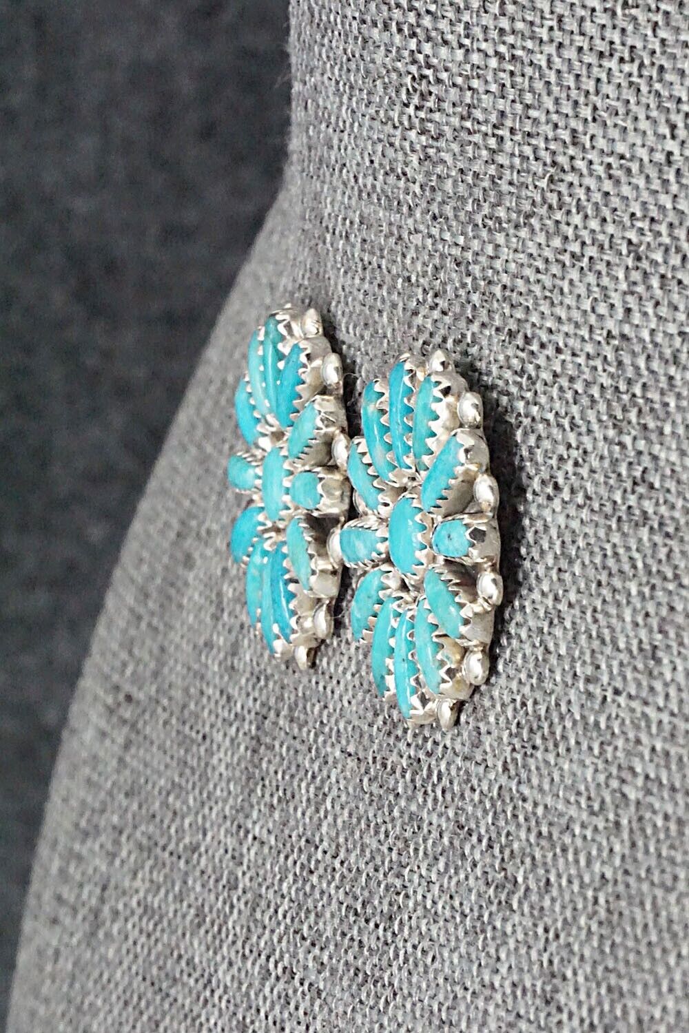 Turquoise & Sterling Silver Earrings - Philena Byjoe