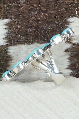 Turquoise & Sterling Silver Ring - Clarence Long - Size 5.75