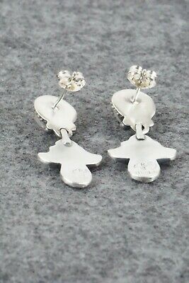 Spiny Oyster & Sterling Silver Earrings - Adelarae Yazzie
