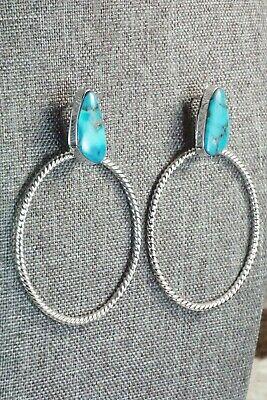 Turquoise & Sterling Silver Earrings - Annie Spencer - High Lonesome Trading
