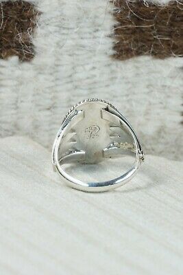 Navajo Turquoise and Sterling Silver Ring - Bobby Platero - 11.5