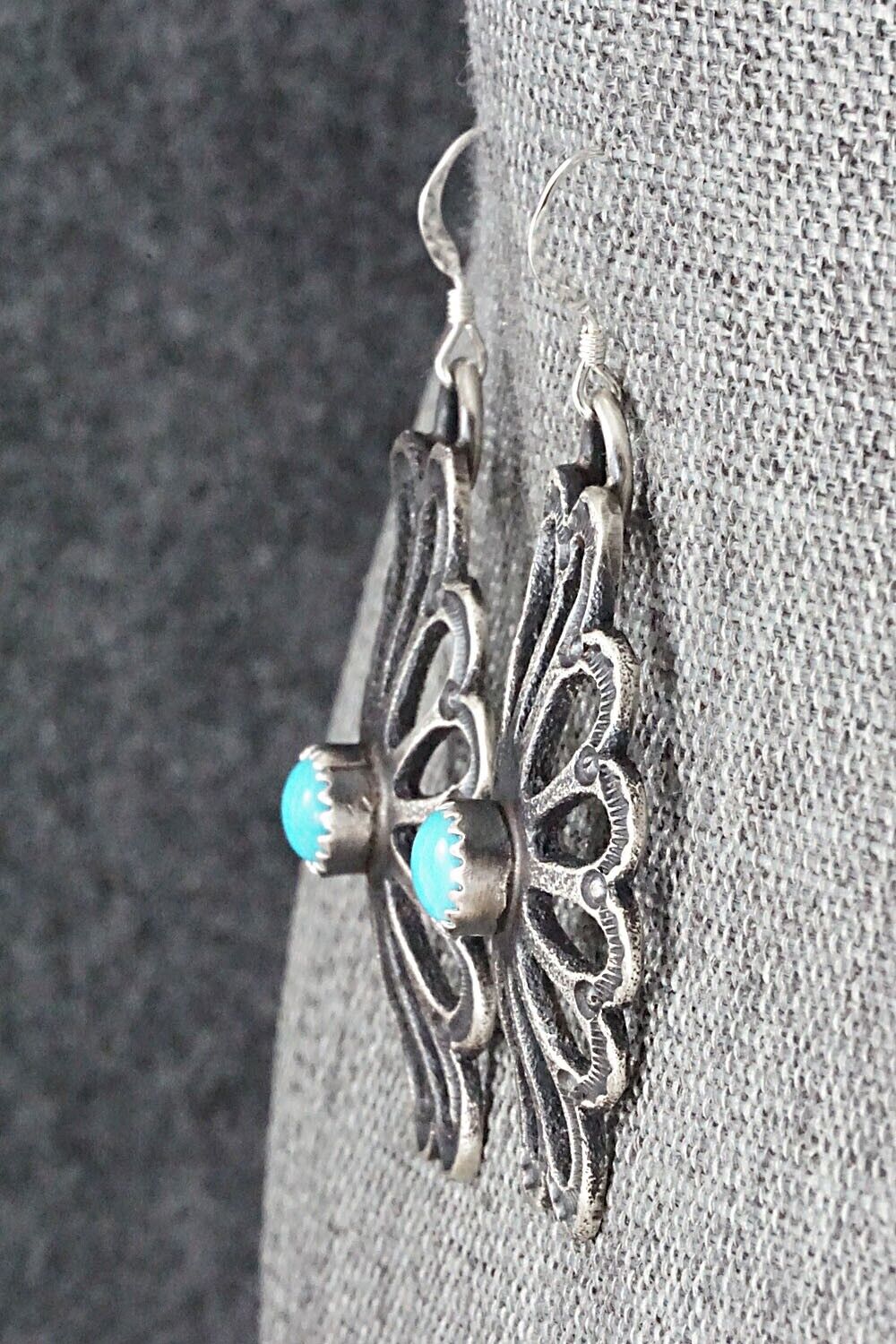 Turquoise & Sterling Silver Earrings - Linberg Billah
