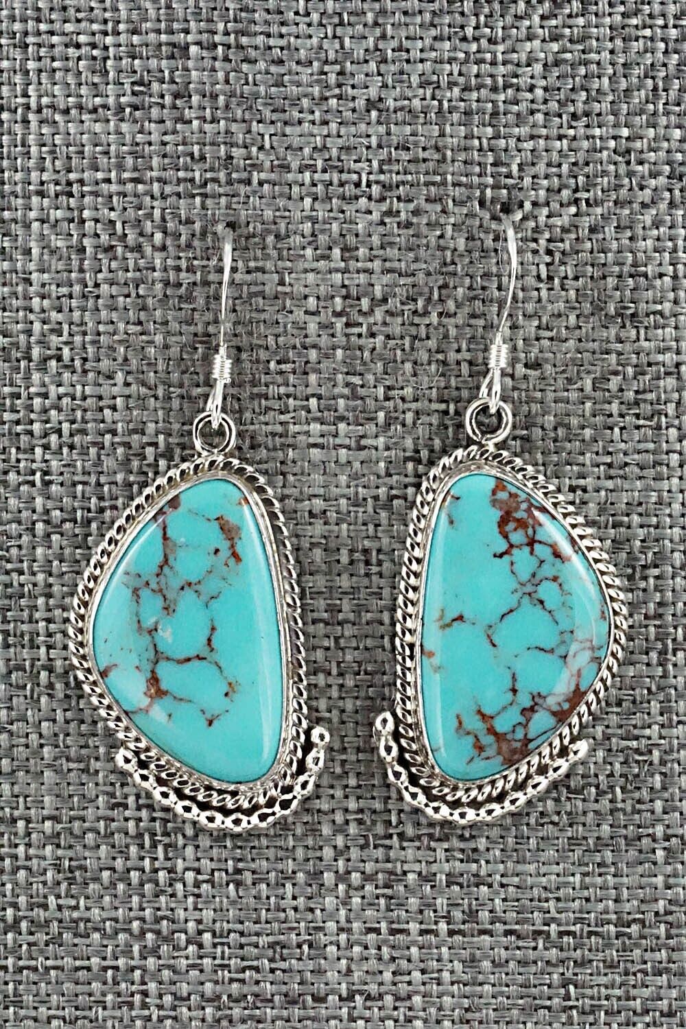 Turquoise & Sterling Silver Earrings - Verley Betone