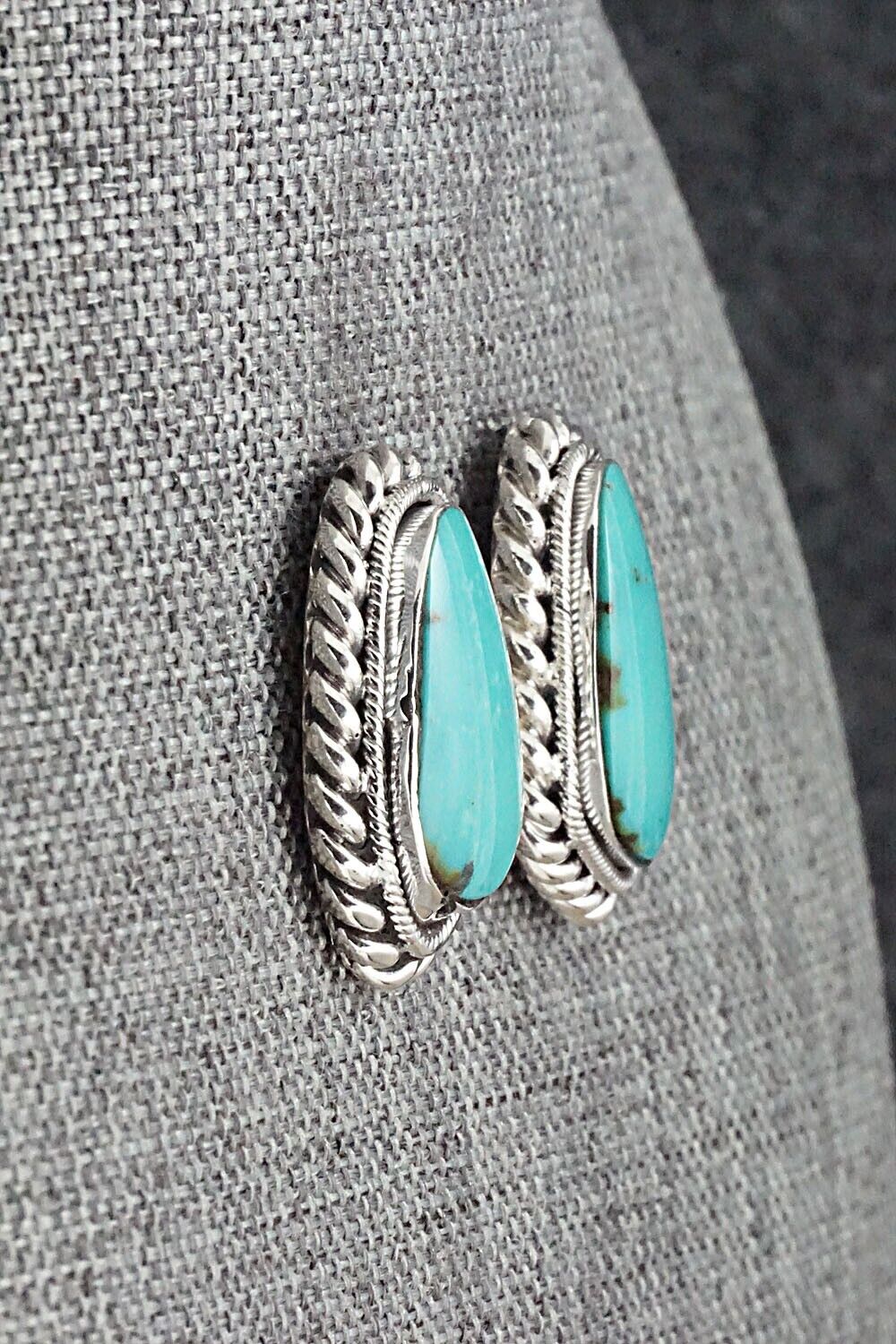 Turquoise and Sterling Silver Earrings - Sharon McCarthy