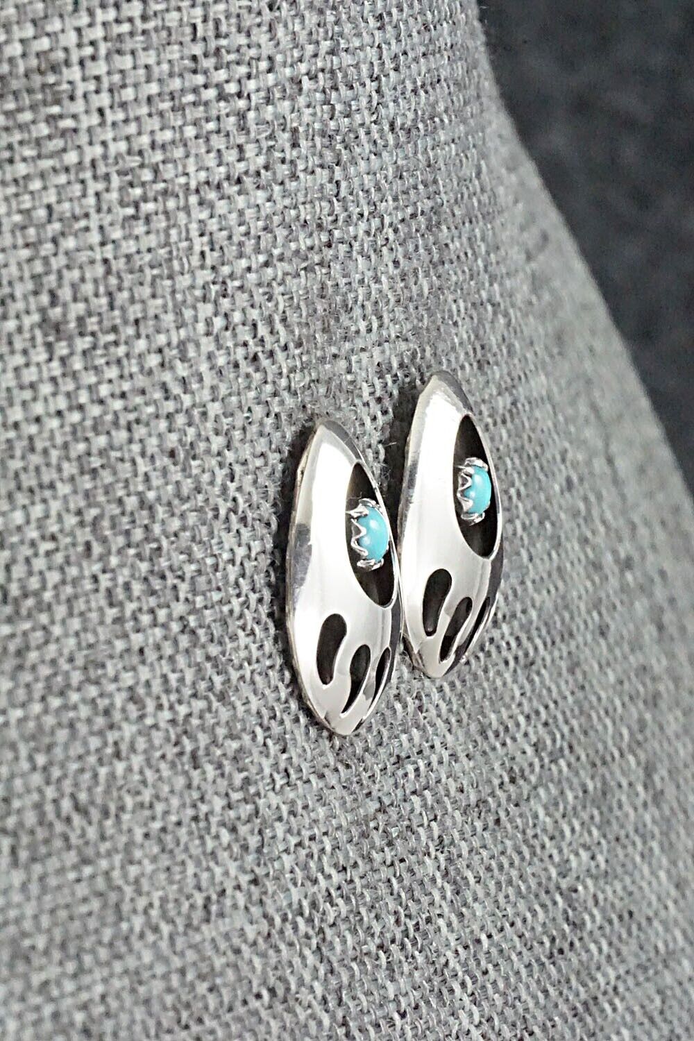 Turquoise & Sterling Silver Earrings - Leta Parker