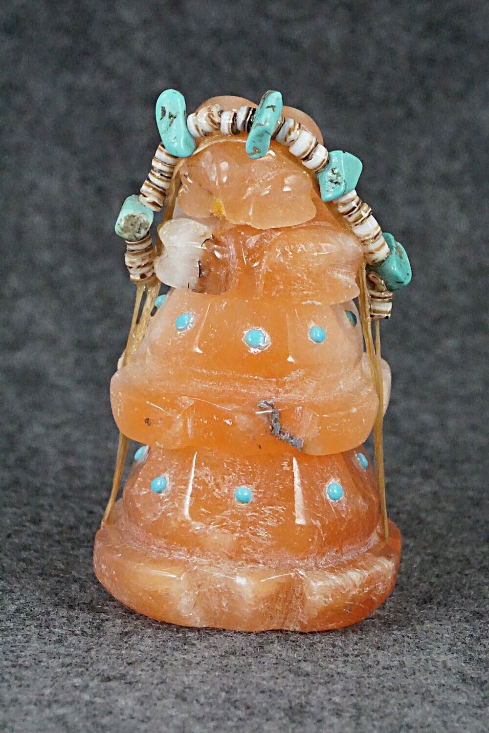 Turtle & Frog Zuni Fetish Carving - Ed Lementino
