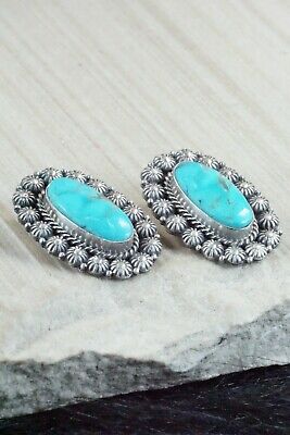 Turquoise & Sterling Silver Earrings - Michael Calladitto
