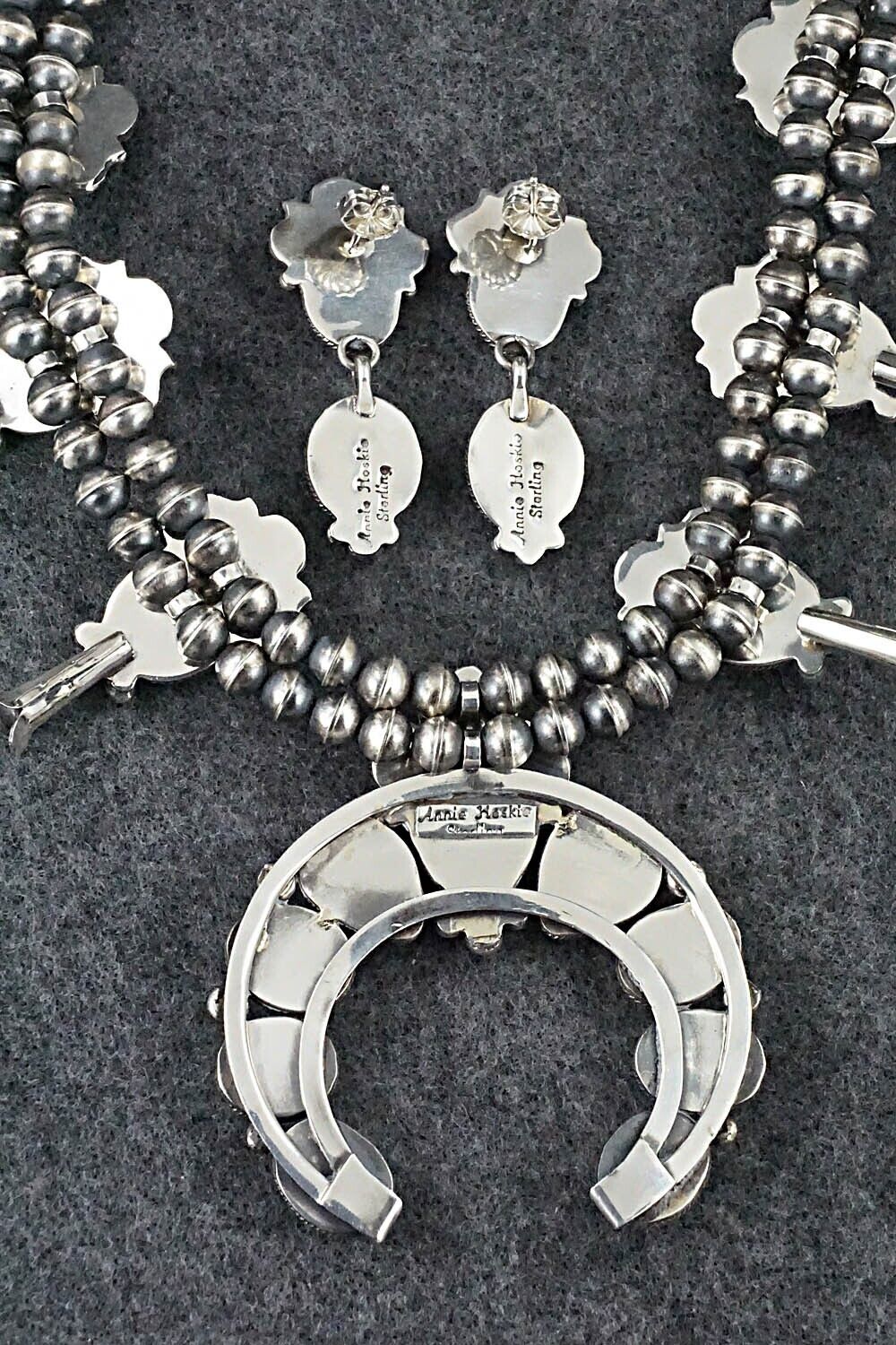 Turquoise & Sterling Silver Squash Blossom Set - Annie Haskie