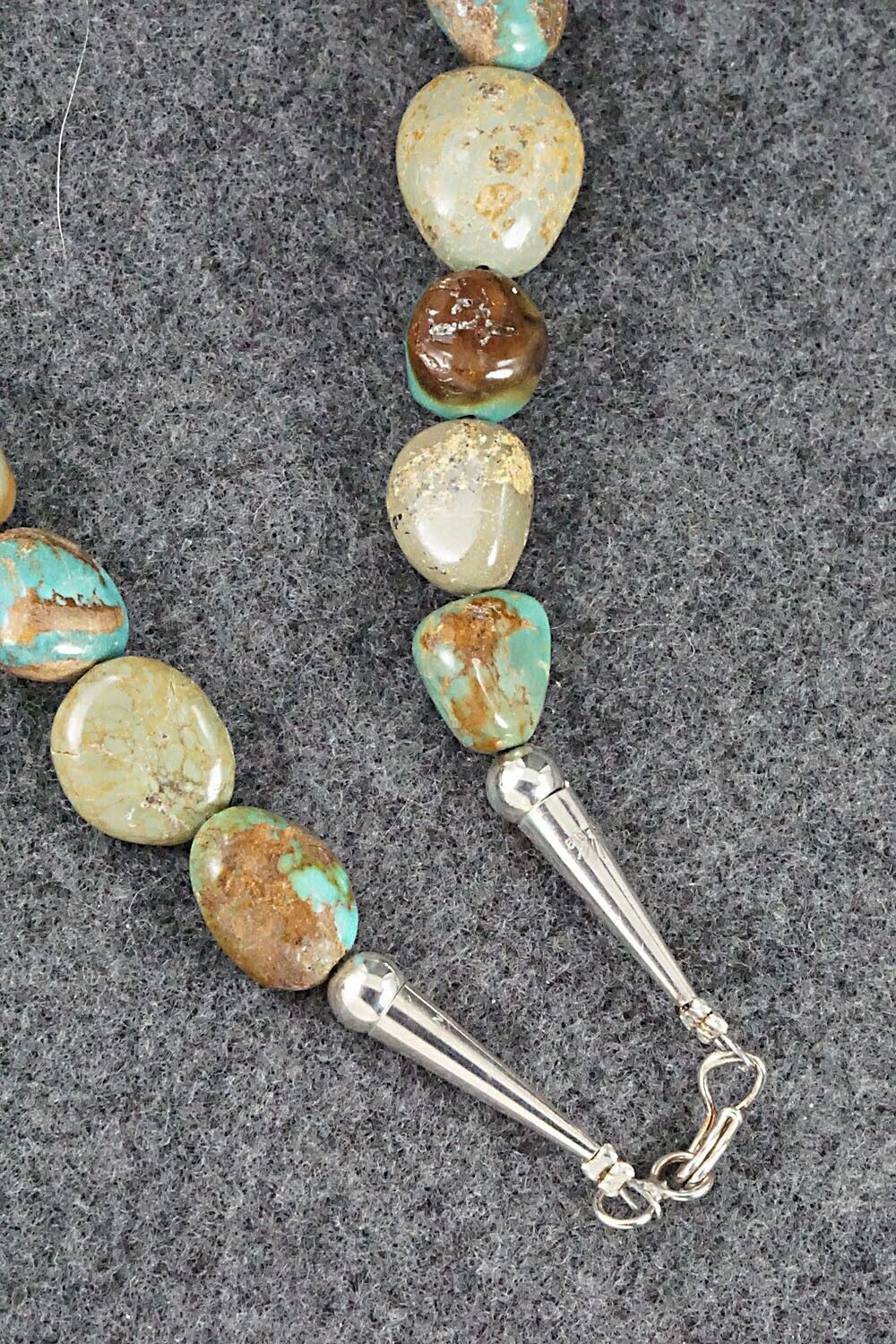 Turquoise and Sterling Silver Necklace - Louise Joe