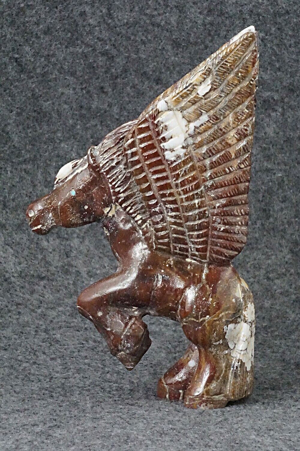 Horse with Wings Zuni Fetish Carving - Bryston Bowannie