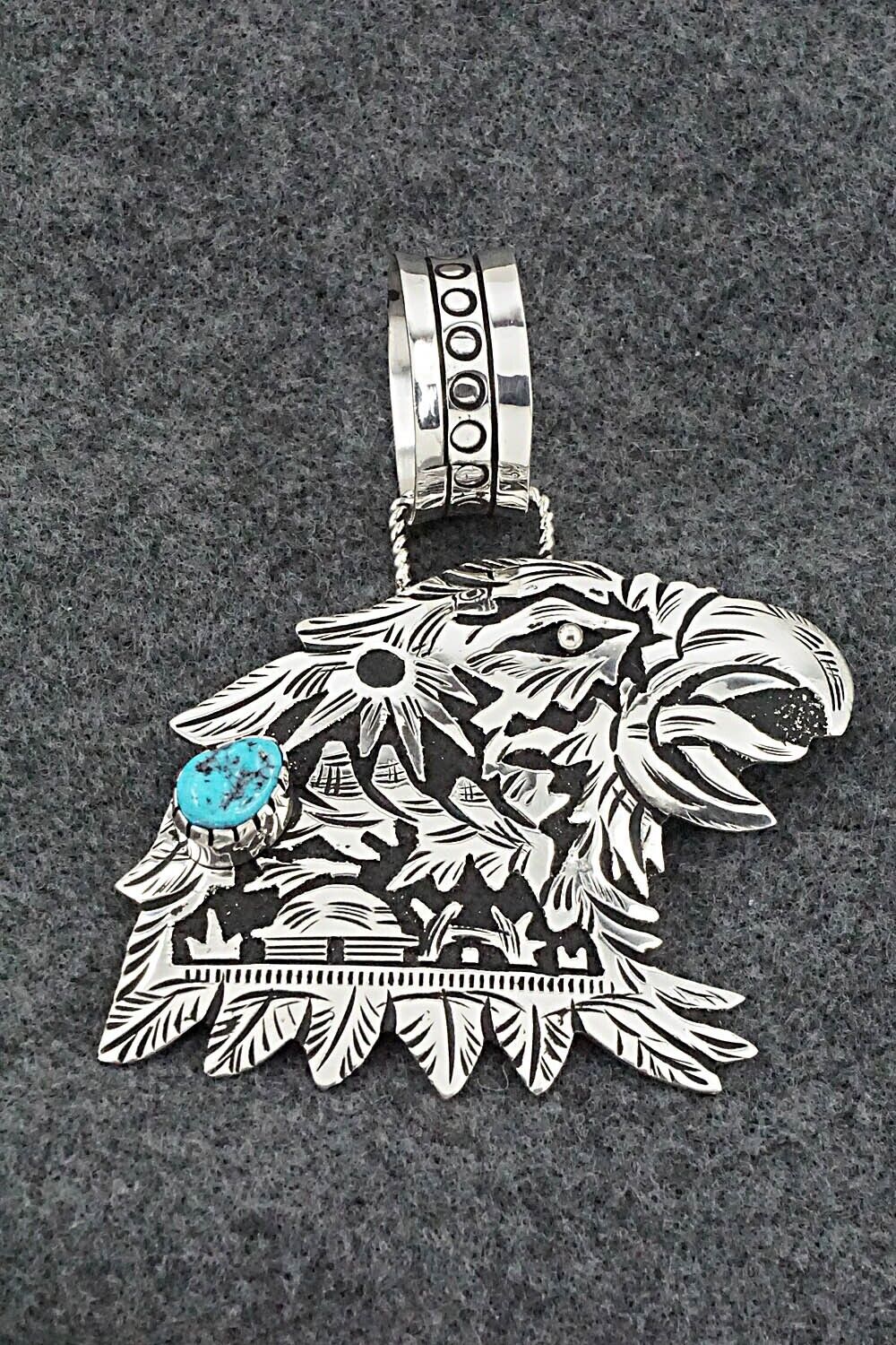 Turquoise & Sterling Silver Pendant - Richard Singer