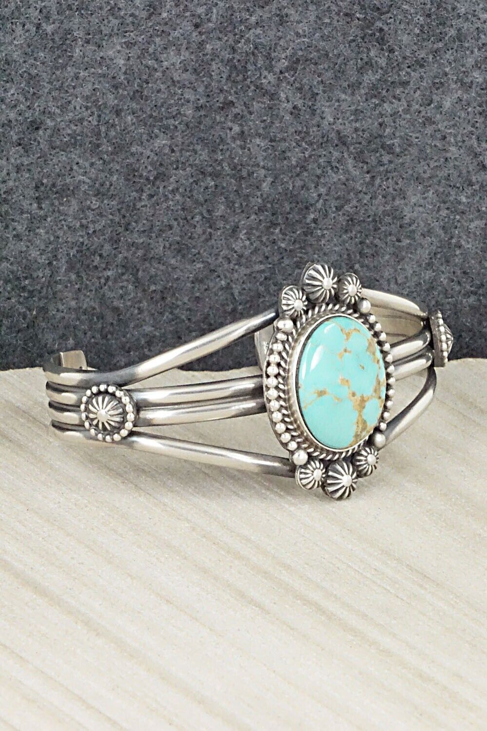 Turquoise & Sterling Silver Bracelet - Michael Calladitto