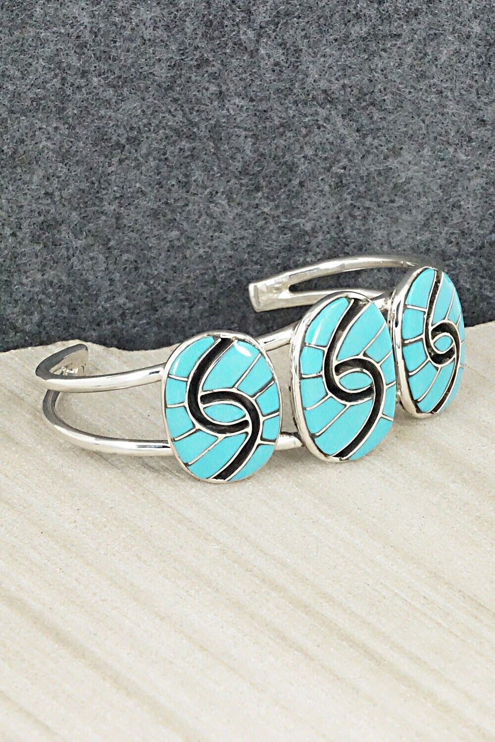 Turquoise & Sterling Silver Bracelet and Ring Set - Amy Wesley