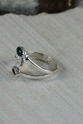 Navajo Onyx and Sterling Silver Ring - Roger Pino - Size 7 - High Lonesome Trading