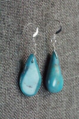 Navajo Turquoise & Sterling Silver Earrings - Native American
