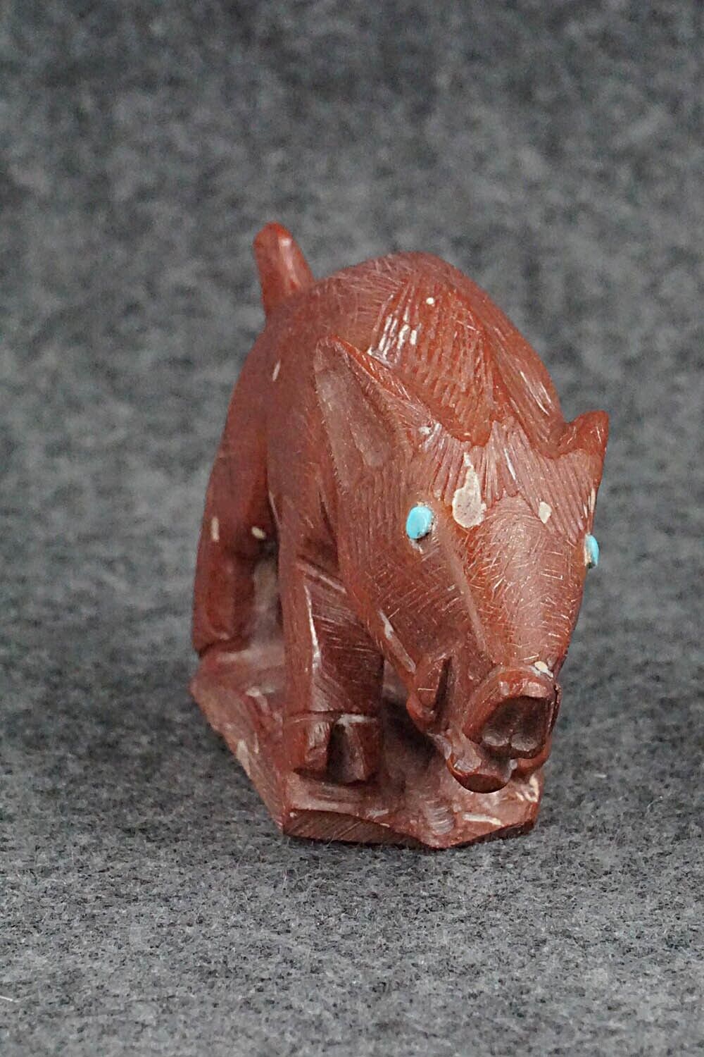 Boar Zuni Fetish Carving - Derrick Kaamasee