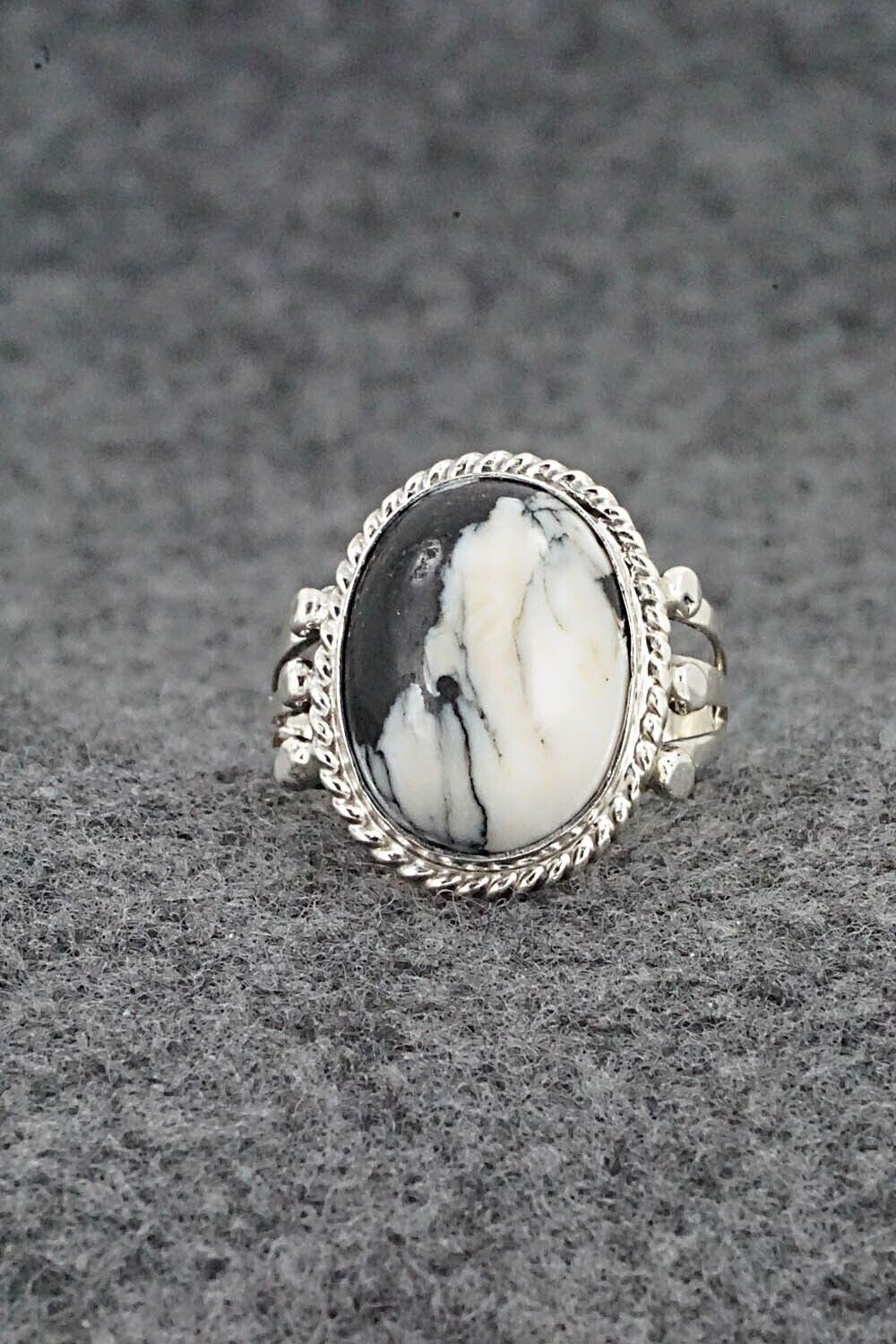 White Buffalo & Sterling Silver Ring - Grace Kenneth - Size 5.25