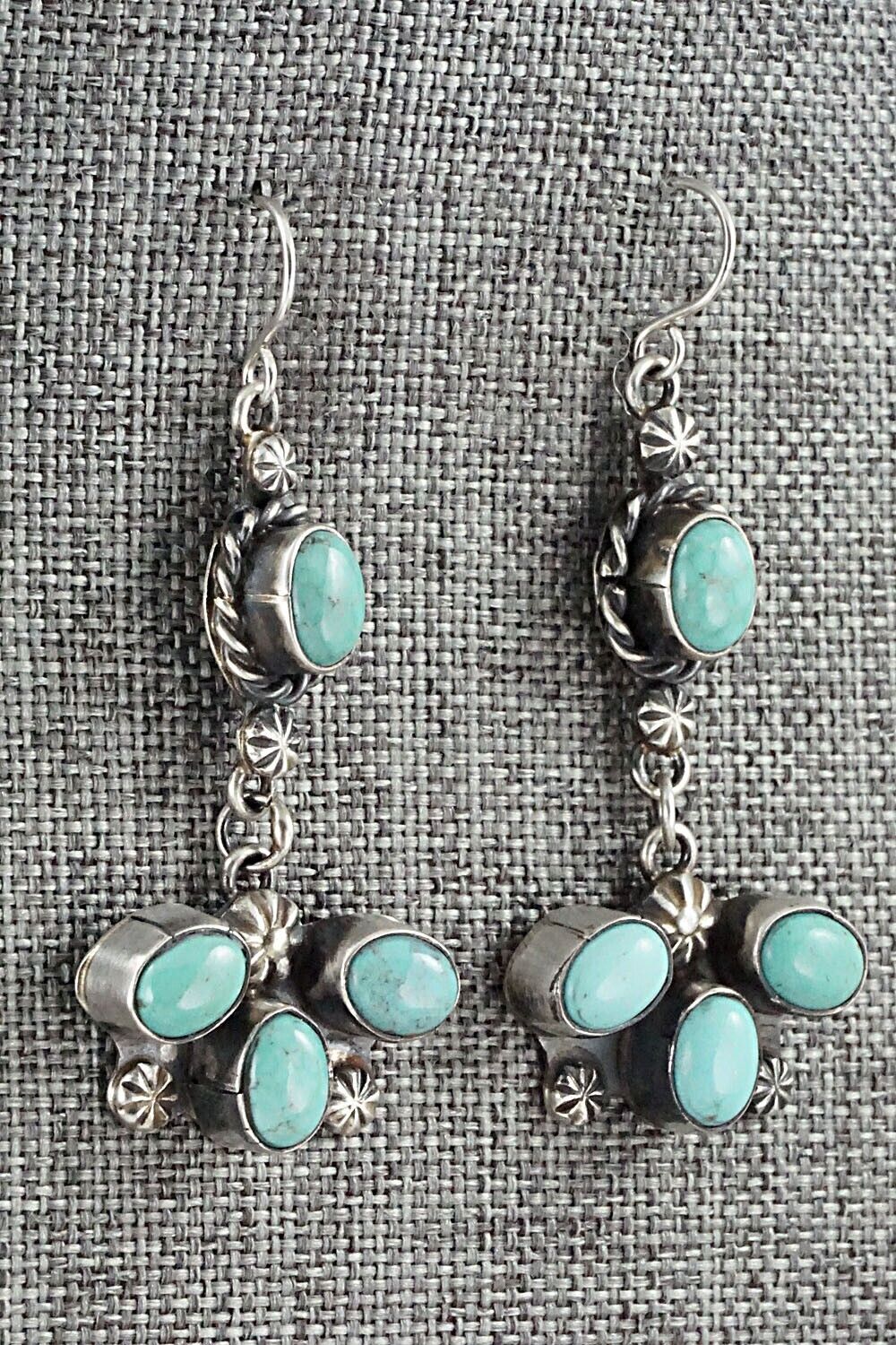 Turquoise & Sterling Silver Earrings - Wilson Dawes