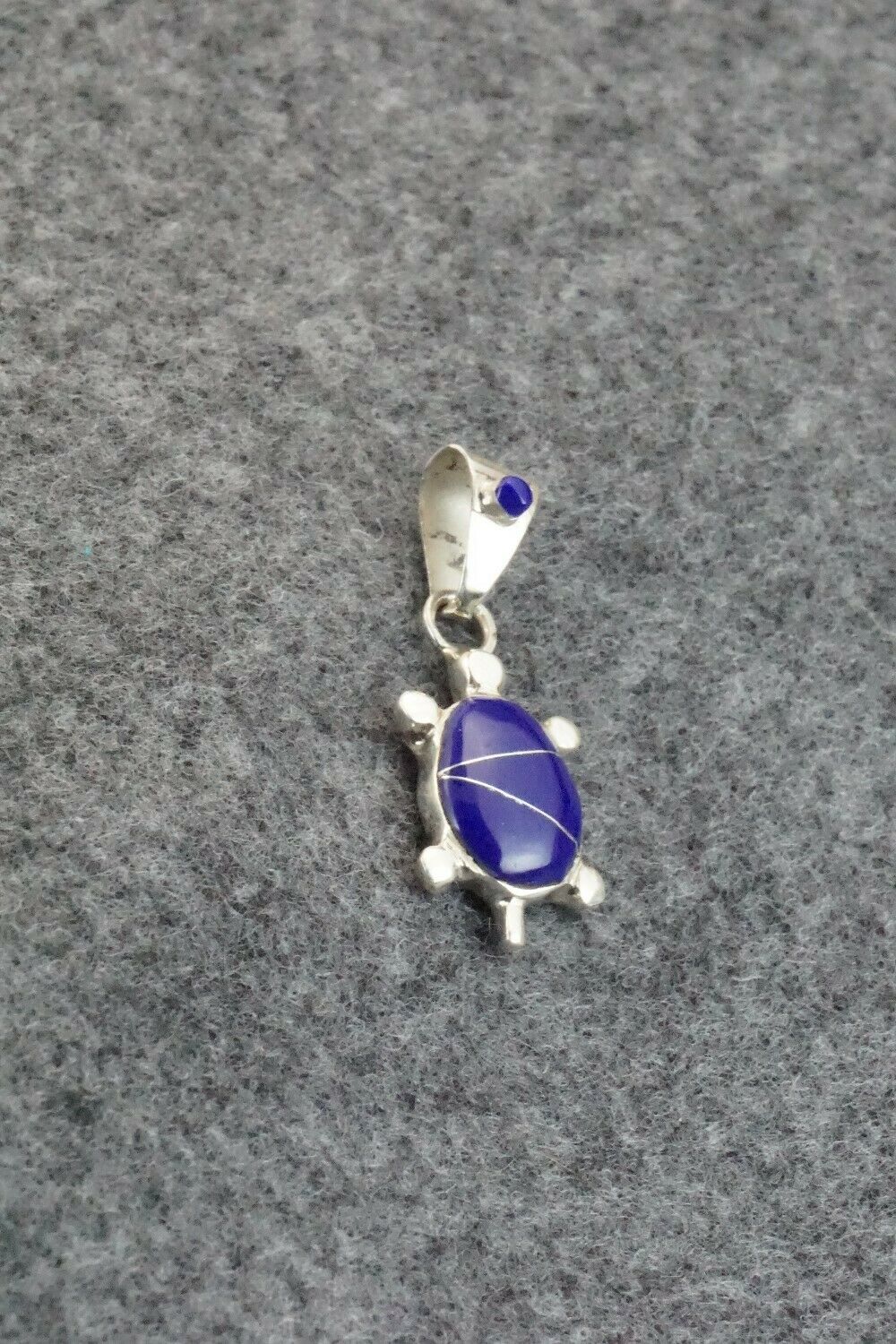 Lapis & Sterling Silver Inlay Pendant - Bryan Sandoval