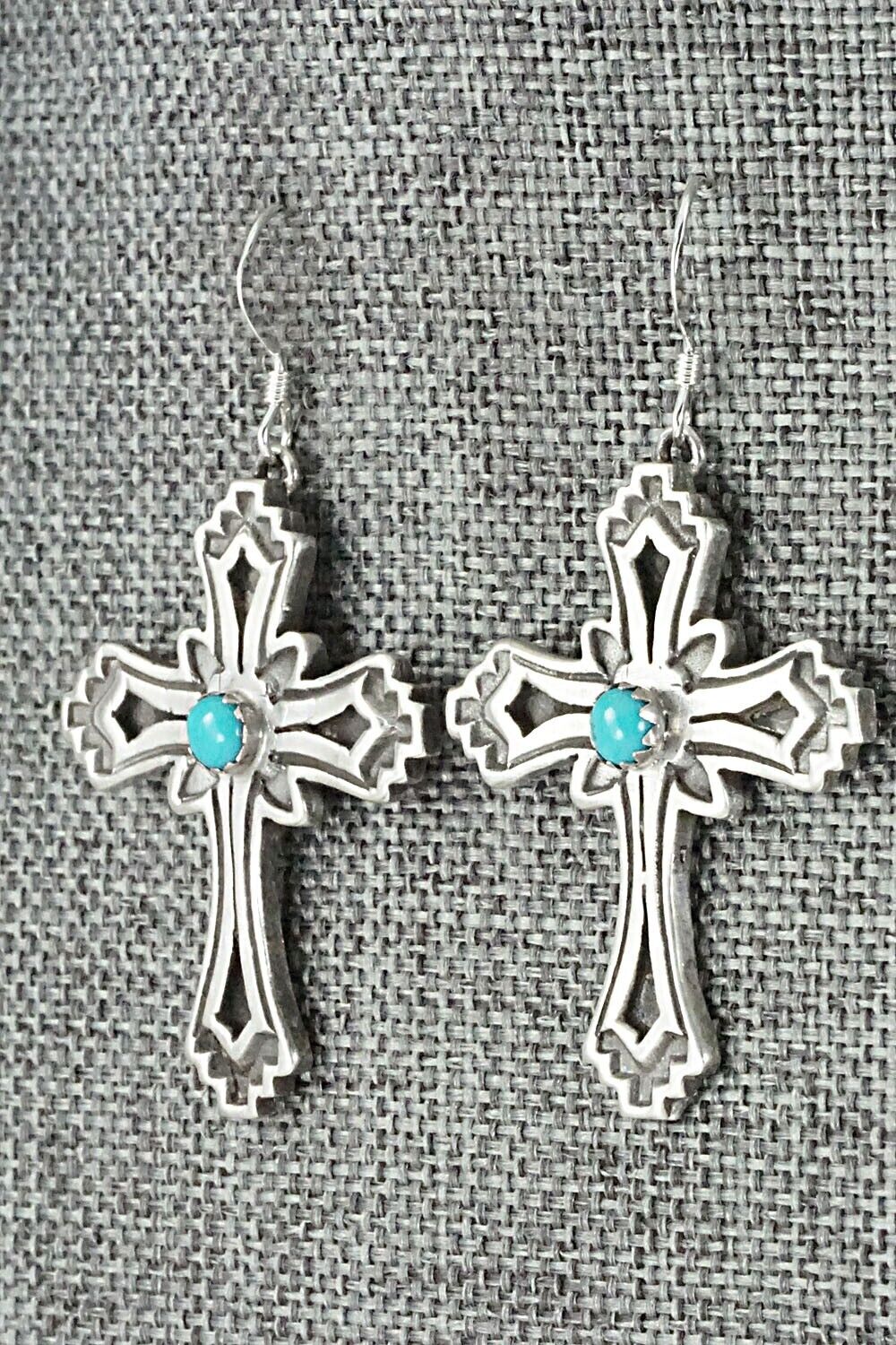 Turquoise & Sterling Silver Earrings - Louise Joe