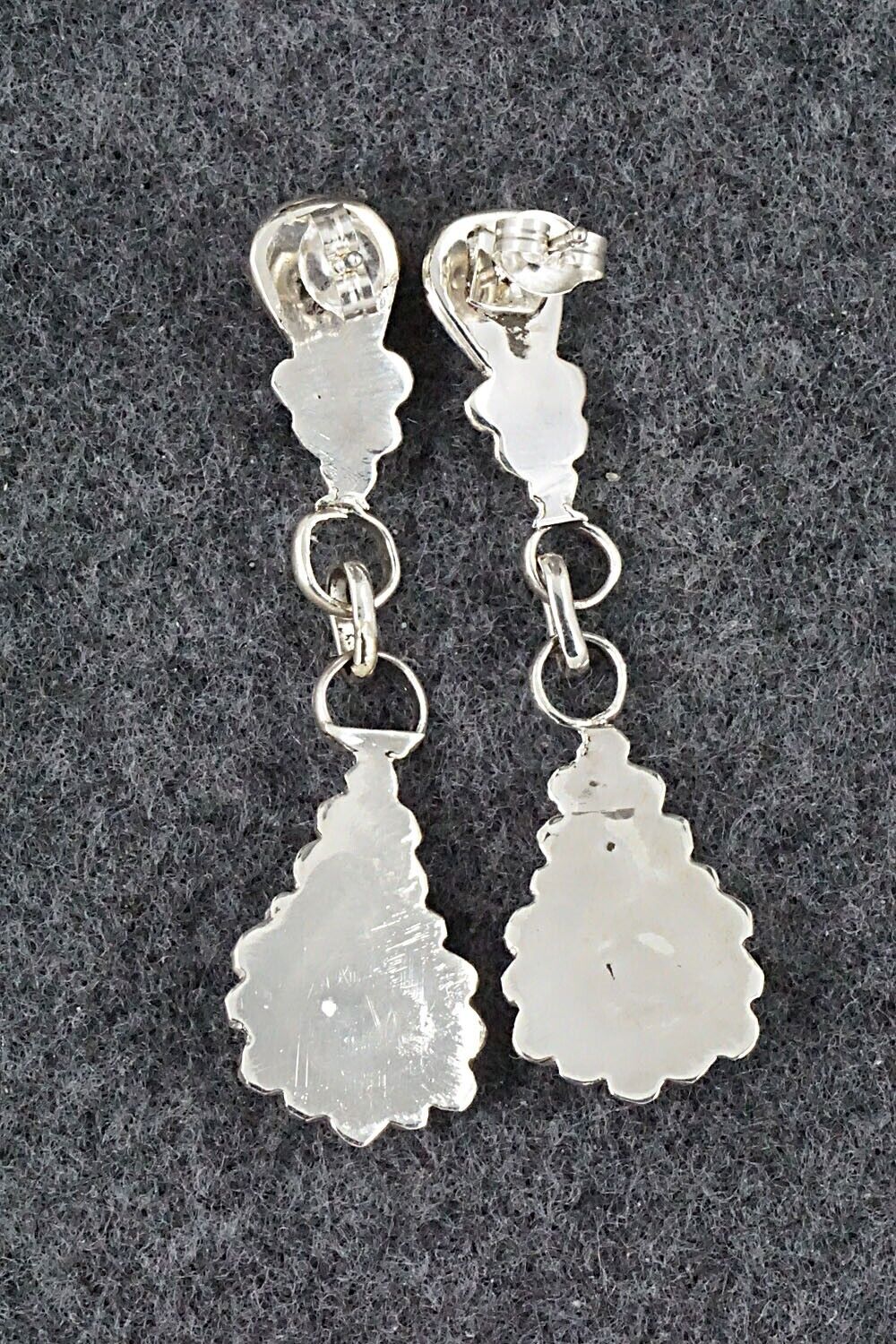 Coral & Sterling Silver Earrings - Verdie Booqua
