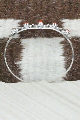 Coral & Sterling Silver Bracelet - Bobby Platero