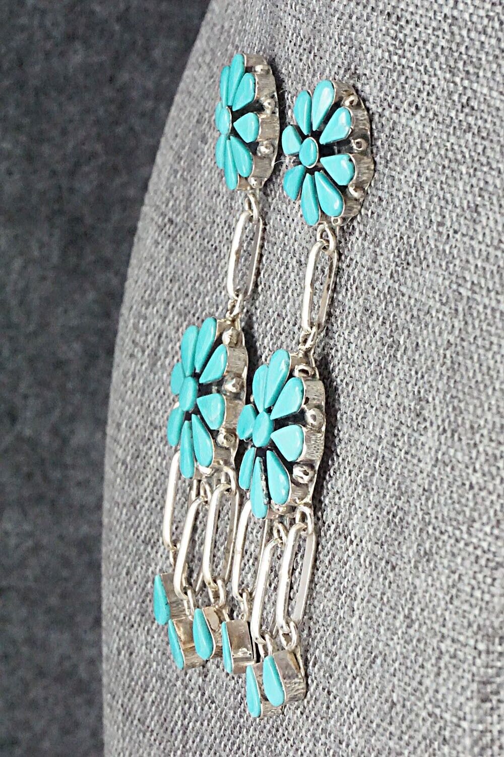 Turquoise & Sterling Silver Earrings - Arlo Kanteena