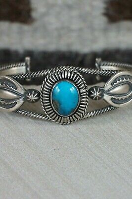 Navajo Turquoise & Sterling Silver Bracelet - Native American - High Lonesome Trading