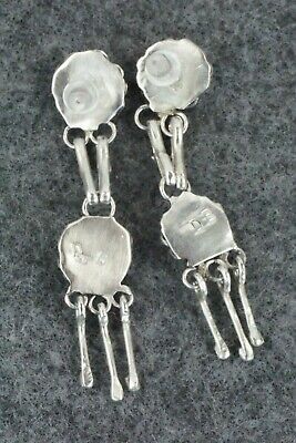Coral & Sterling Silver Earrings - D Bellison
