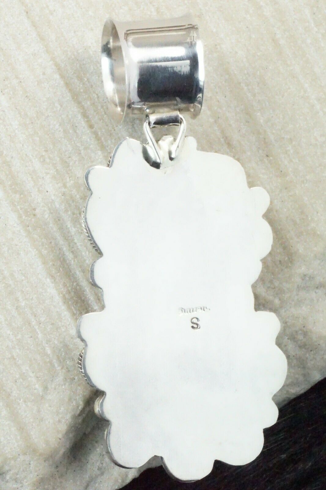 Turquoise and Sterling Silver Pendant - Shirley Largo