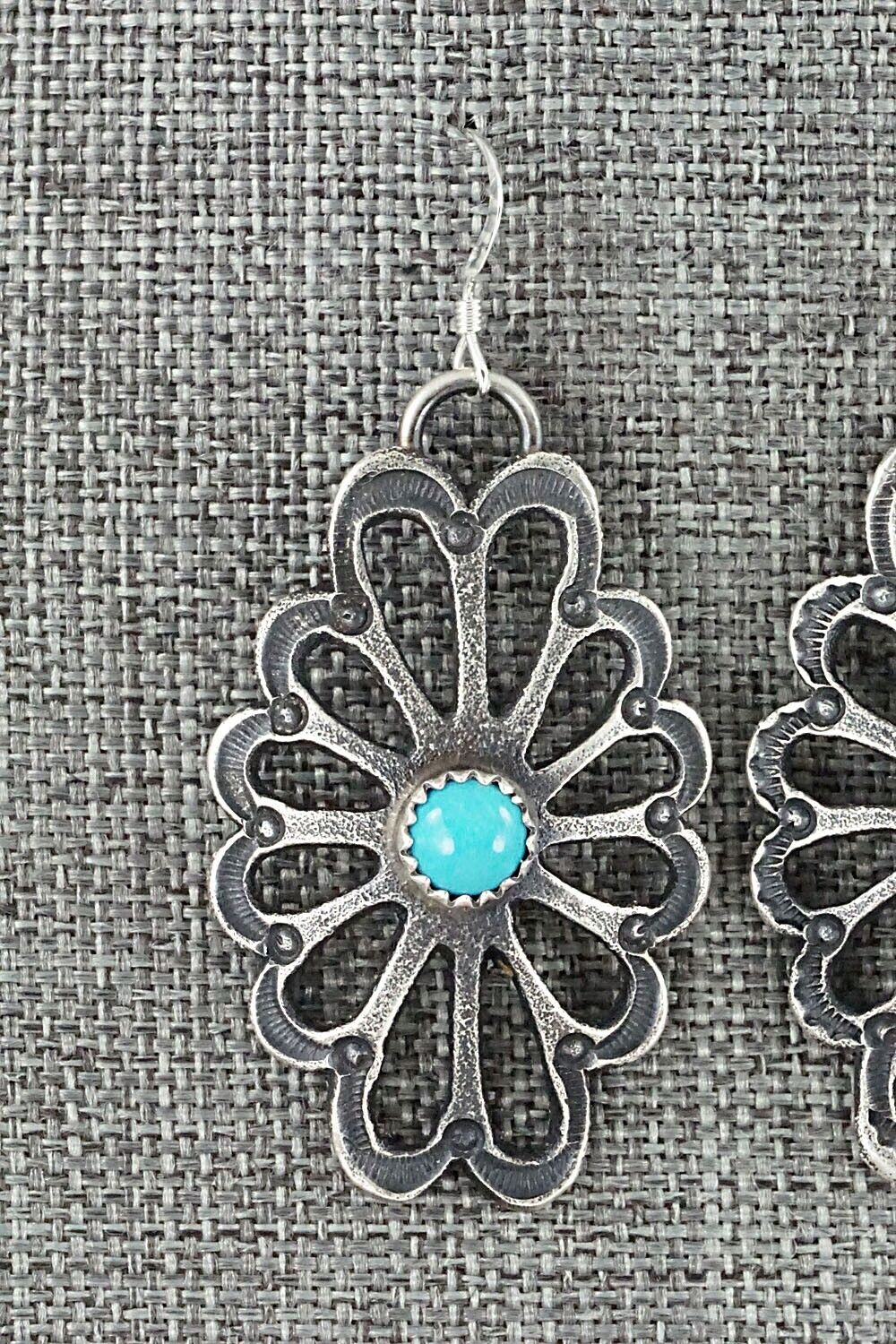 Turquoise & Sterling Silver Earrings - Linberg Billah