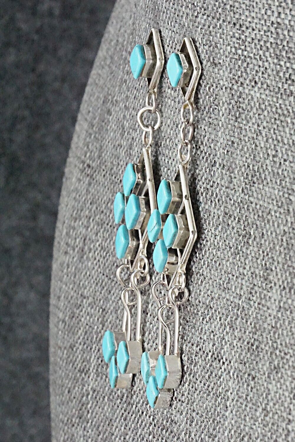 Turquoise & Sterling Silver Earrings - Priscilla Chavez