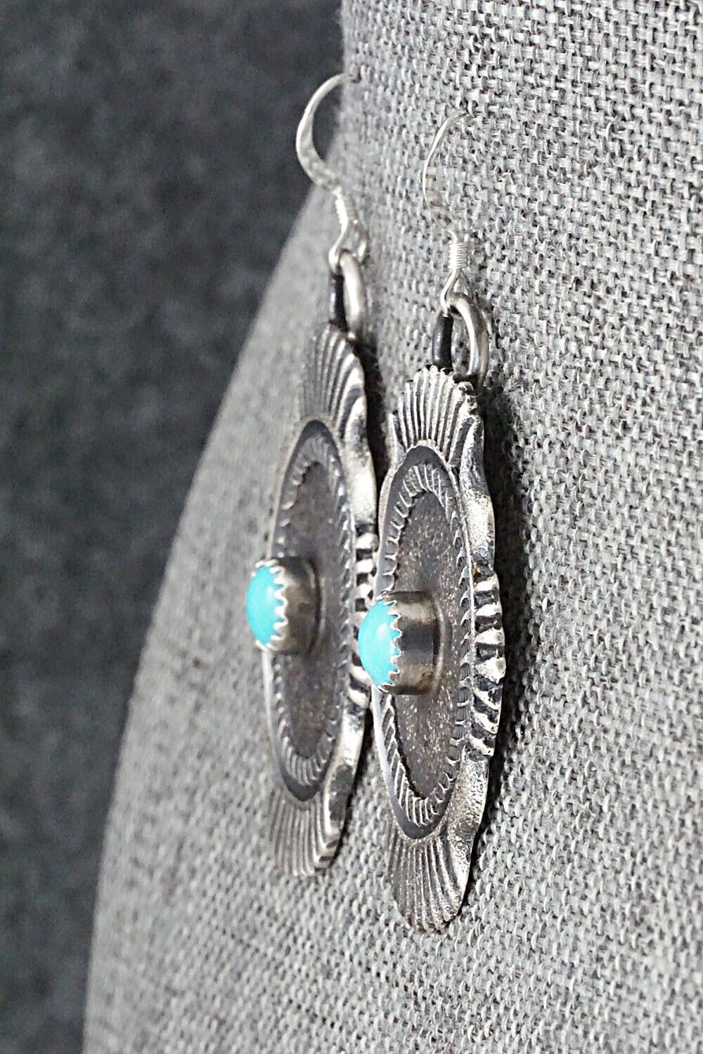 Turquoise & Sterling Silver Earrings - Linberg Billah