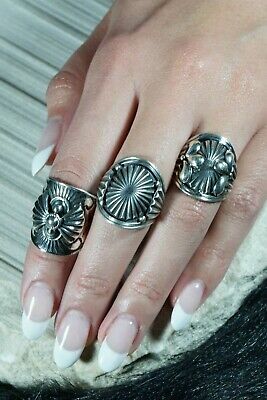 Navajo Sterling Silver Ring - Derrick Gordon - Size 8 - High Lonesome Trading