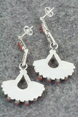 Coral & Sterling Silver Earrings - Carlene Hattie