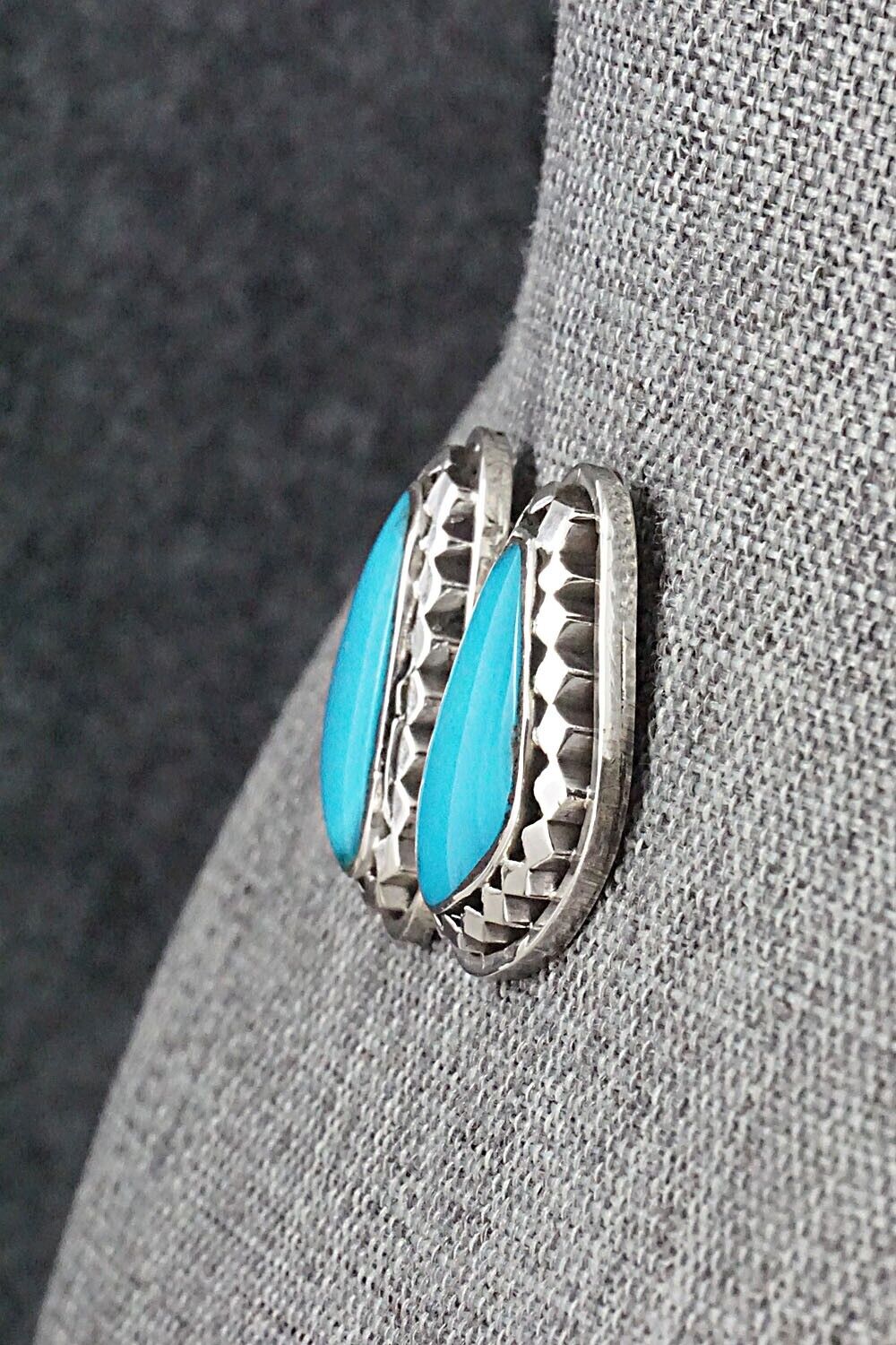 Turquoise and Sterling Silver Earrings - Sharon McCarthy