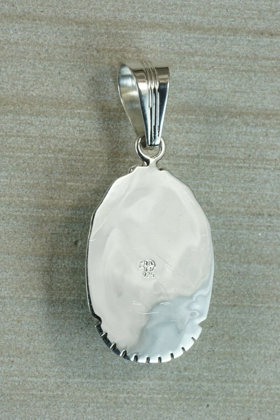 Navajo Turquoise & Sterling Silver Pendant - Samuel Yellowhair