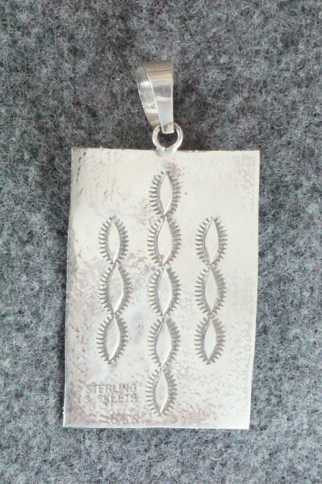 Turquoise & Sterling Silver Pendant - Shirley Skeets