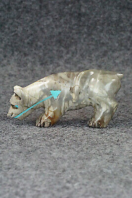Mountain Lion Zuni Fetish Carving - Andres Quandelacy