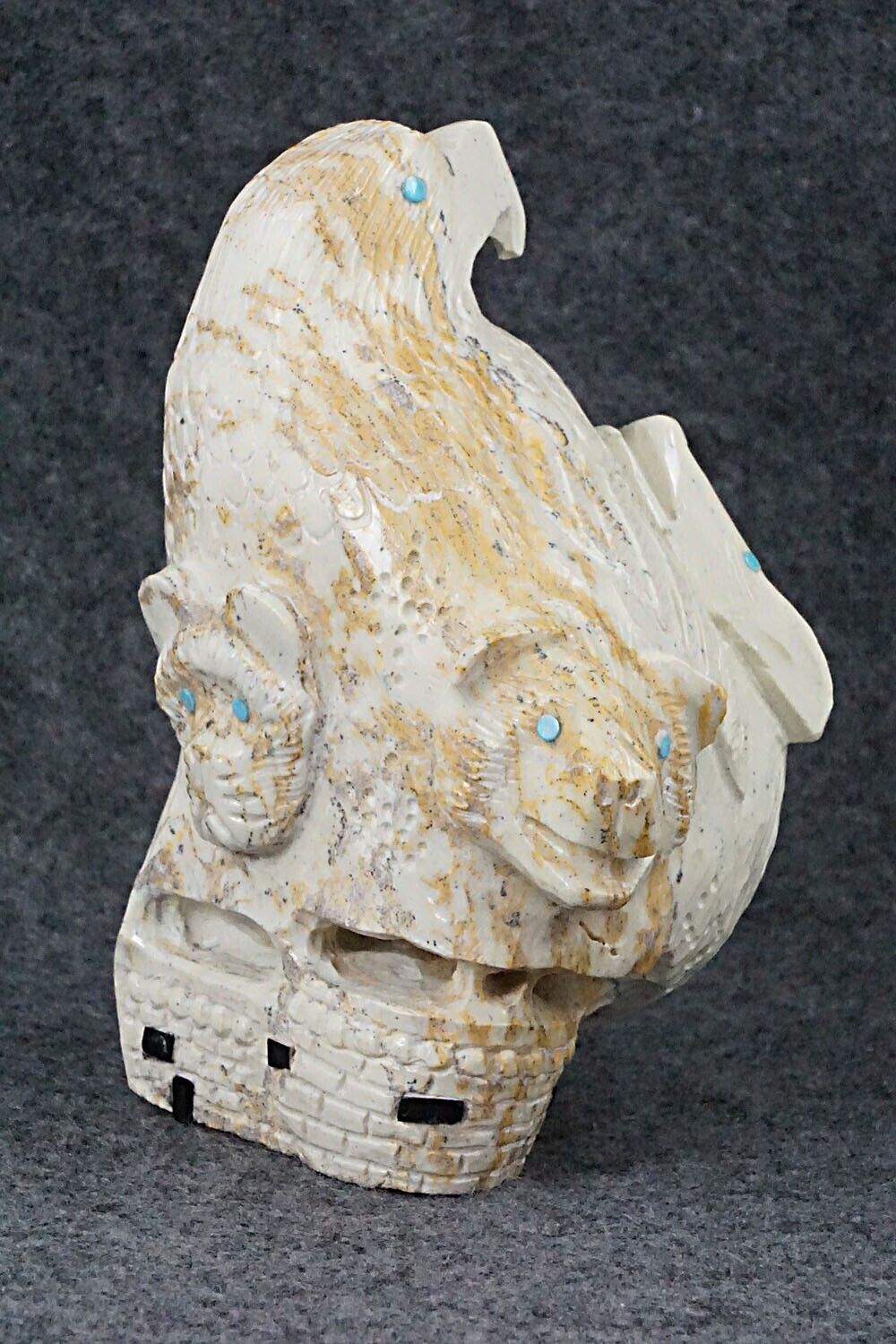 Six Direction Zuni Fetish Carving - Derrick Kaamasee