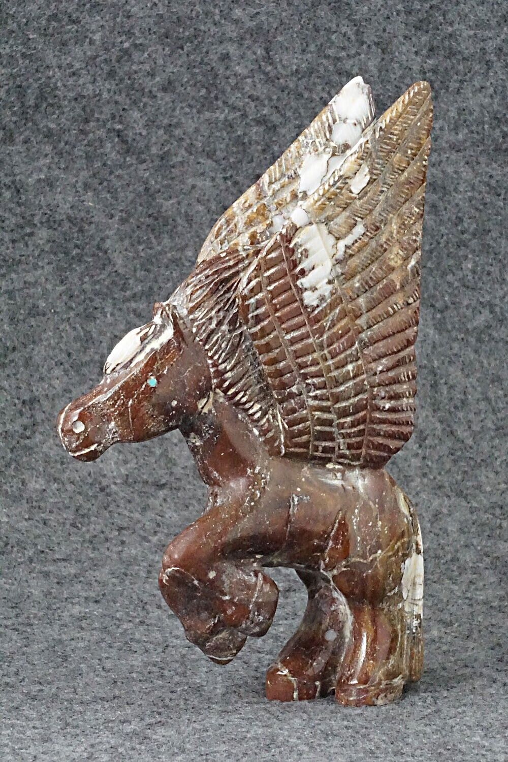 Horse with Wings Zuni Fetish Carving - Bryston Bowannie