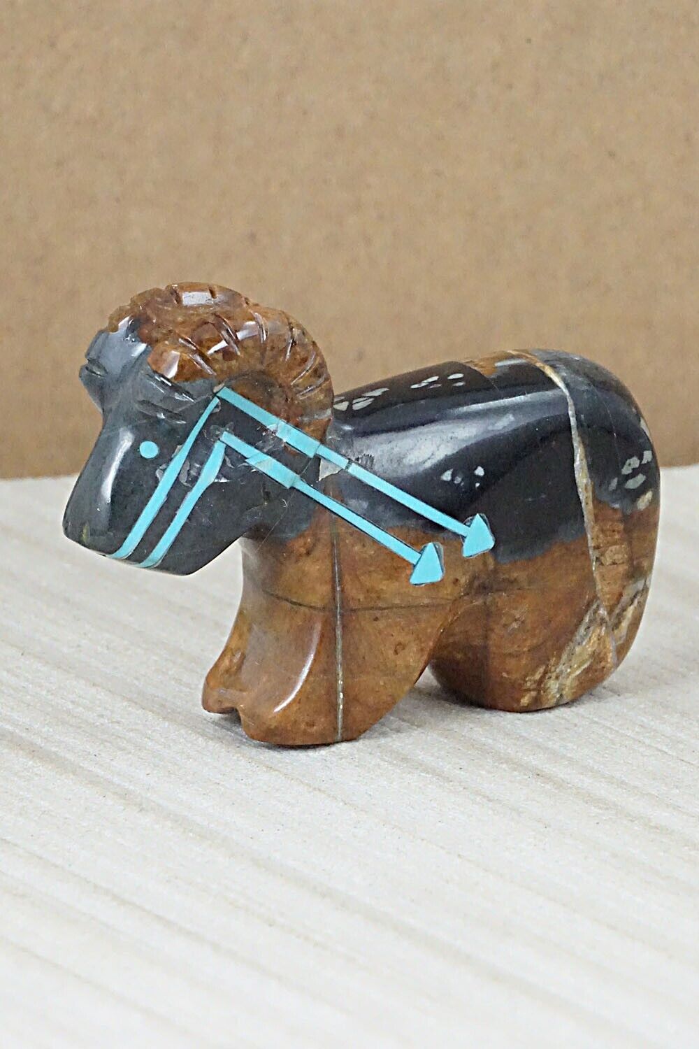 Ram Zuni Fetish Carving - Rodney Laiwakete