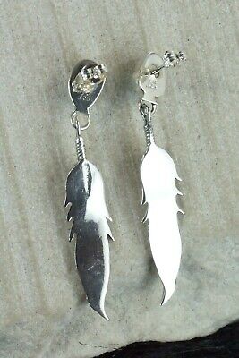 Navajo Turquoise, Coral & Sterling Silver Earrings - Annie Spencer